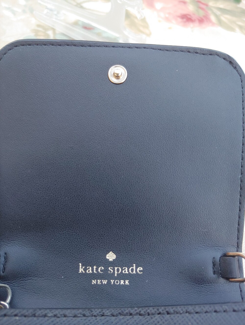 kate spade New York Black Saffiano Leather Compact Wallet - Picture 14 of 15